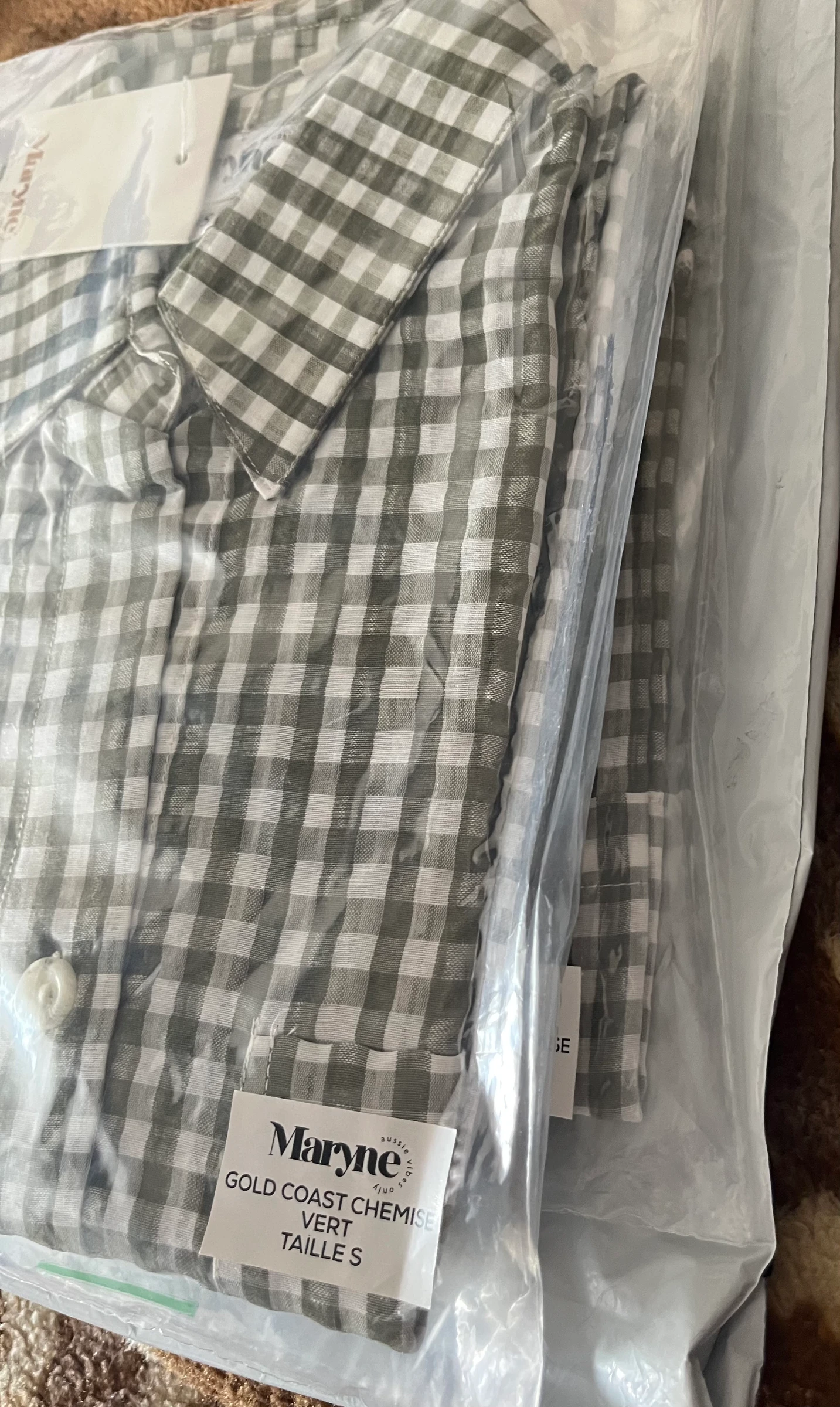 Camisa vichy verde tamanho S Nova com etiqueta – photo 5